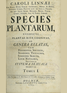 Species Plantarum (1753) Carl von Linn: Title Page