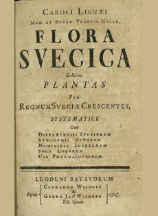 Flora Svecica (1745) Carl von Linn: Title Page