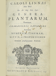 Genera Plantarum (1737) Carl von Linn: Title Page