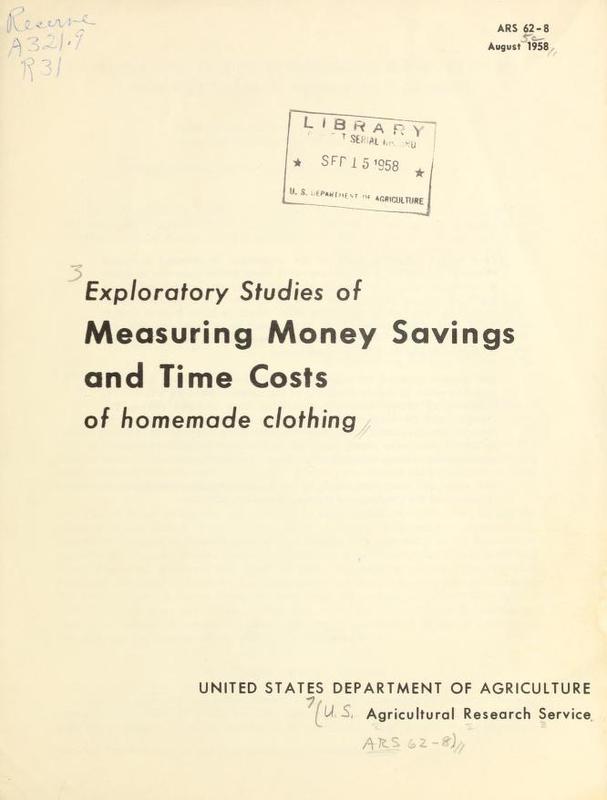 Exploratory Studies of Measuring Money Savings and Time Costs of Homemade Clothing 1.jpg