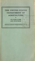 The United States Department of Agriculture Its Structure and Function Cover.jpg