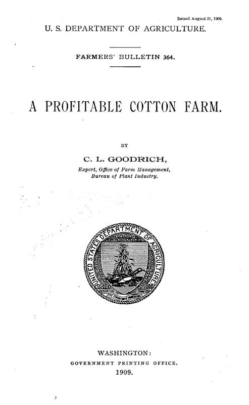 A Profitable Cotton Farm 