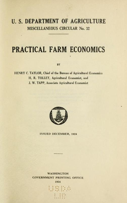 Practical Farm Economics
