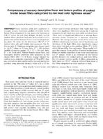 Comparisons of sensory descriptive flavor and texture profiles of cooked broiler breast fillets categorized by raw meat color lightness values.jpg