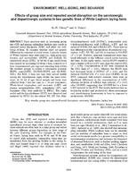 Effects of group size and repeated social disruption on the serotonergic and dopaminergic systems in two genetic lines of White Leghorn laying hens.jpg