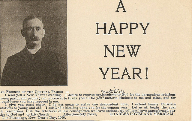 A Happy New Year! from The Parsonage, Charles Loveland Merriam 1906