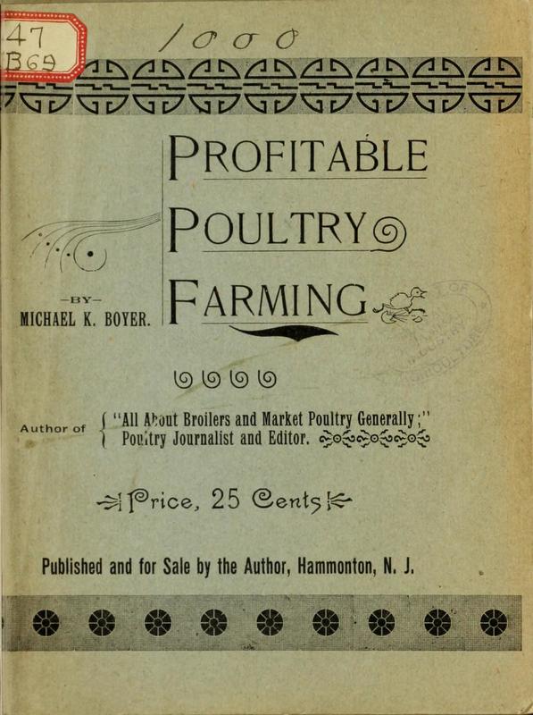 Profitable Poultry Farming