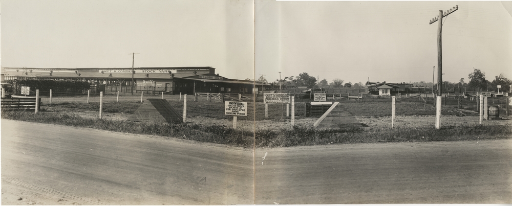 Thumbnail for the first (or only) page of Sanitary set-up, United States Department of Agriculture Zoological Division, Moultrie, Georgia; the set-up is used to control kidney worms and other parasites of swine.