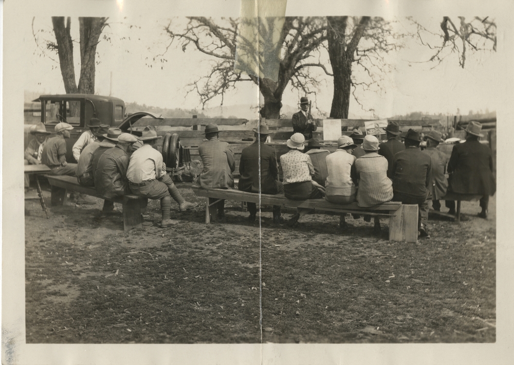 Thumbnail for the first (or only) page of Meeting on liver fluke control by Dr. Robert Jay at H.C. Schaeffer Ranch, Pohe Valley, Napa County, March 28, 1929.