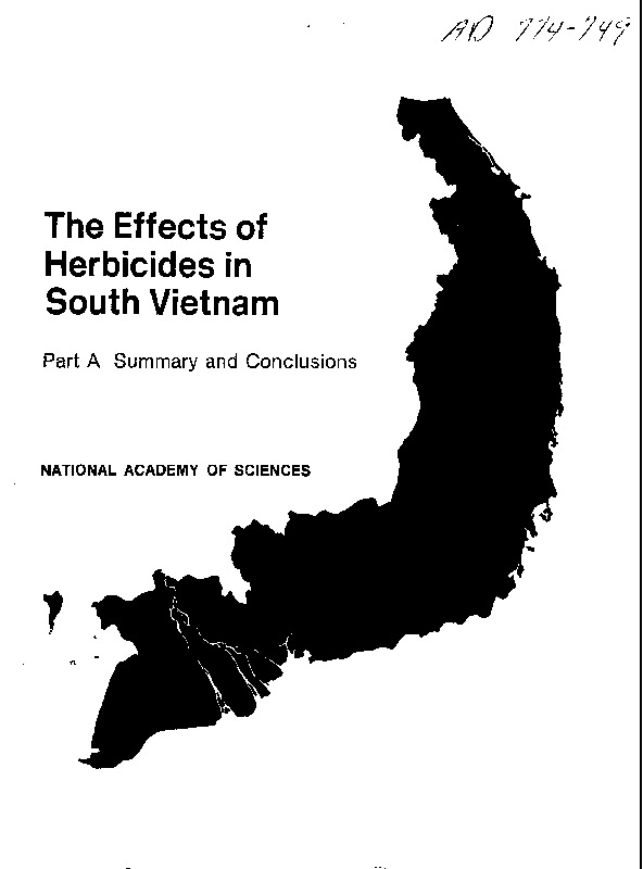 Thumbnail for the first (or only) page of The Effects of Herbicides in South Vietnam, Part A - Summary and Conclusions