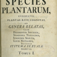 Species Plantarum - Title Page