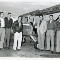 First sterile fly drop, Florida Program, Orlando Airport. L-R: Mack, Mark Eure, Bill Cross, Tom Summergill, Graham, Jack Kalen or mba, - Britt