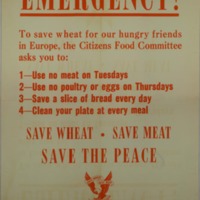EMERGENCY! Save Wheat. Save Meat. Save the Peace.