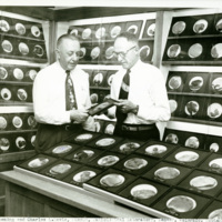 Drs. Schoening and Charles L. Davis, Museum, Pathological Laboratory, Denver, Colorado