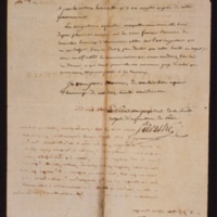 Letter from Silvestre to Thomas Jefferson, concerning agricultural matters. Back of Letter.