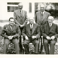 Dr. H.W. Schoening (seated, center) in Stuttgart, Germany