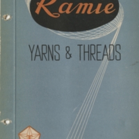 Thumbnail for the first (or only) page of Tokyo Asaito Spinning Company&#039;s &quot;Ramie Yarns and Threads&quot; sample booklet.