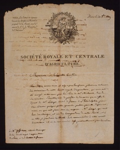 Thumbnail for the first (or only) page of Letter from Silvestre to Thomas Jefferson, concerning agricultural matters..