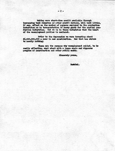 Thumbnail for the first (or only) page of Ezekiel memo, May 9, 1933.