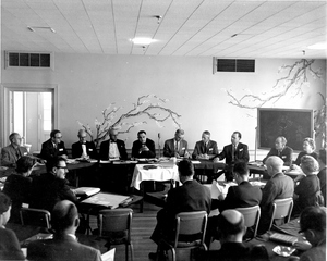 Thumbnail for the first (or only) page of Photograph of participants in the &quot;How We Communicate&quot; teaching workshop at the USDA Graduate School (3).