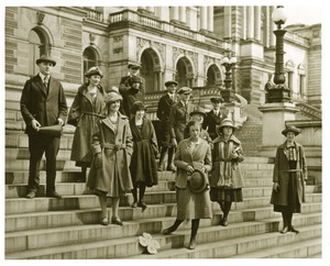 Thumbnail for the first (or only) page of NY 4-H delegation on Capitol steps..
