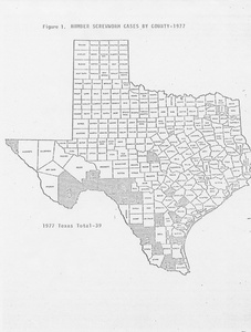 Thumbnail for the first (or only) page of 1977 Screwworm Program in Texas: &#039;Mission 77 - Stamp Out Screwworms&#039;.