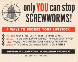 Thumbnail for the first (or only) page of Only You Can Stop Screwworms.