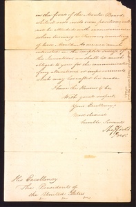 Thumbnail for the first (or only) page of Letter from Lord Sheffield to Thomas Jefferson. Back of letter..