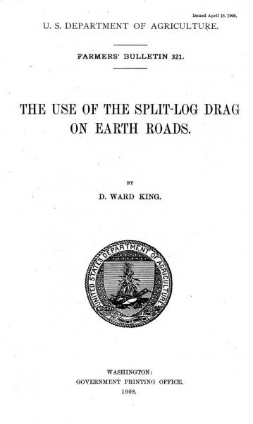 Use of Split Log Drag on Earth Roads