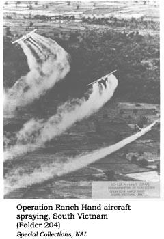 Operation Ranch Hand aircraft spraying in South Vietnam