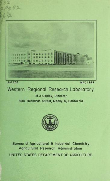 Western regional research laboratory cover